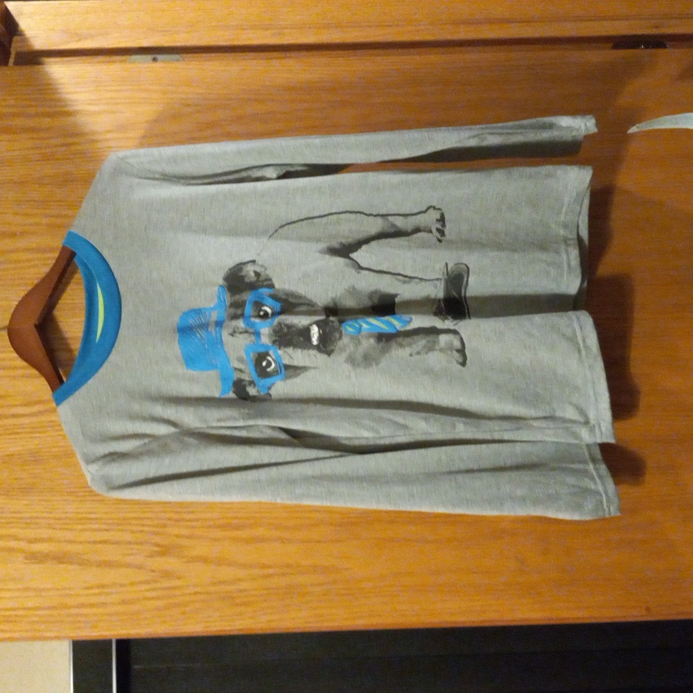 Boys mens circo pajama shirt XL Gray 26 long 17 armpit to armpit